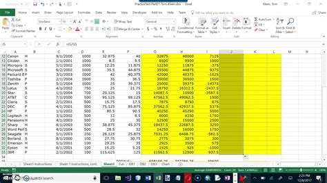 microsoft excel practice tests